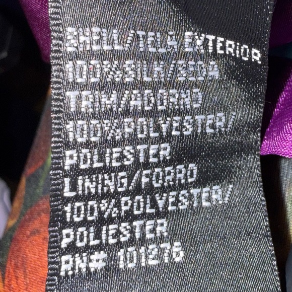 100% Silk Nicole by Nicole Miller Y2K Purple and Blue Paisley Dress / 10 / EUC - Picture 8 of 9